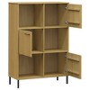 vidaXL Bookshelf Book Cabinet with Metal Legs Storage Cabinet OSLO Solid Wood - 4 of 4