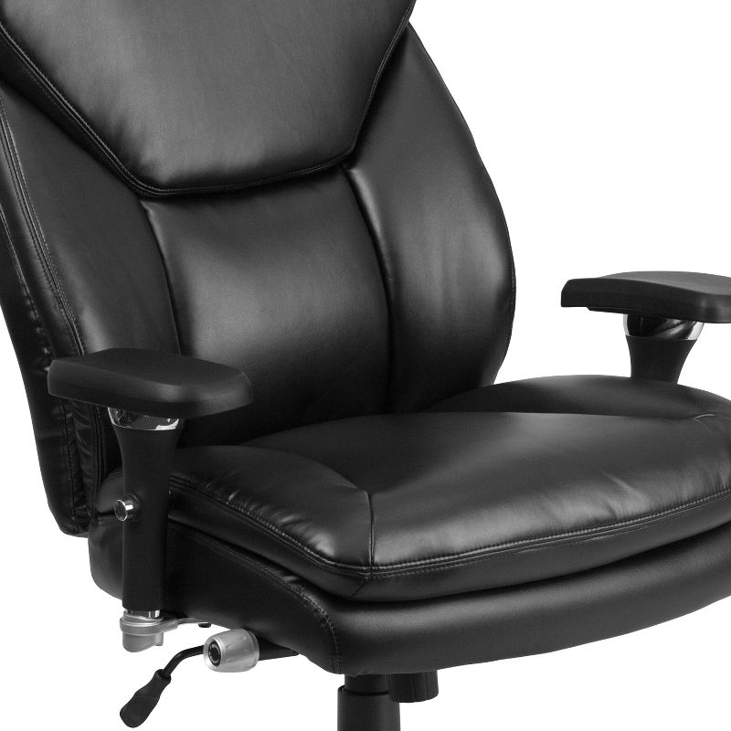 Flash Furniture HERCULES Series 24/7 Intensive Use Big & Tall 400 lb. Rated High Back Executive Swivel Ergonomic Office Chair with Lumbar Knob and Large Triangular Shaped Headrest, 6 of 15