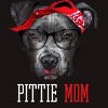 Men's Design By Humans Mother's Day Pittie Mom Pitbull Dog Lovers By dandingroz T-Shirt - 2 of 2