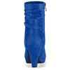 Allegra K Women's Round Toe Ankle Zip Platform High Heel Mid Calf Boots - 3 of 4