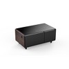 Modern Smart Coffee Table with Dual-Zone Fridge Drawers, Bluetooth Speaker, Wireless Charging, USB/Type-C Ports, Touch Control, Mood Light - 2 of 4