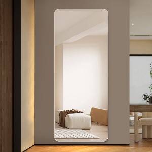 CAVINAS Full Length Mirror with Rounded Corners,Shatter-Resistant Full Body Mirror with Mounting Holes,5mm Silver Wall Mirror for Living Room&Bedroom - 1 of 4