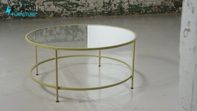 Clear Glass Top and Matte Black Frame 3-Piece Coffee and End Table Set