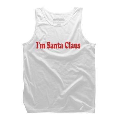 Men's Design By Humans Christmas I'm Santa Claus Text By BenX Tank Top
