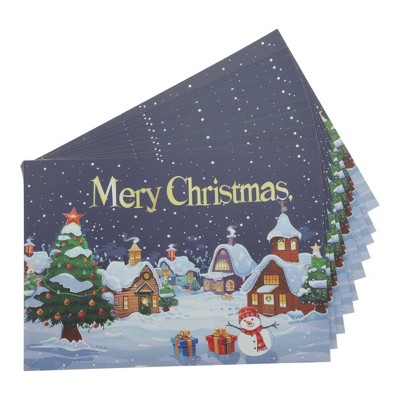 Unique Bargains Christmas Greeting Card Multicolored 4.5 x 3.1 Inch 10 Pcs