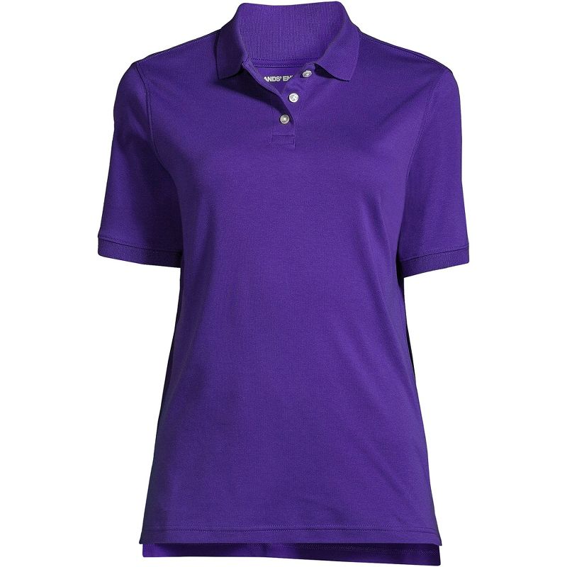 Lands' End School Uniform Women's Short Sleeve Interlock Polo Shirt, 1 of 6