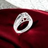 Slickblue Timeless 1.85 Ct. Clear Engagement Ring for Women with Baguette and Round Cubic Zirconia, Size 5-10 - 2 of 3