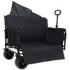 Grungis 500lbs Heavy-Duty Folding Wagon Cart,3-in-1 Shopping Cart with Bench Seat & Storage,Utility Cart for Camping,Sports - 2 of 4