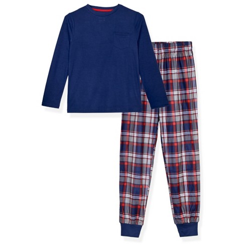 Boys plaid flannel pajamas hot sale