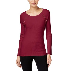 I.N.C International Concepts Womens Lace-Up Knit Sweater, Red, XX-Large - 1 of 1