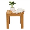 Maggift Patio End Tables, Modern Decorative Side Tables, Stylish Design for Patio, Living Room, Indoor and Outdoor Use, Brown, 18"*18"*16" - 4 of 4