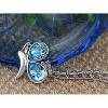 Anna-Kaci Women's Swarovski Crystal Elements Pendant Necklace with Blue Starfish Design, Gold Tone Chain, Adjustable Length, Adds Sparkle - Starfish - 2 of 4