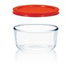 Pyrex 2 Cup 6pc Round Glass Food Storage Value Pack Red : Target