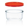 Pyrex 2 Cup 6pc Round Glass Food Storage Value Pack Red