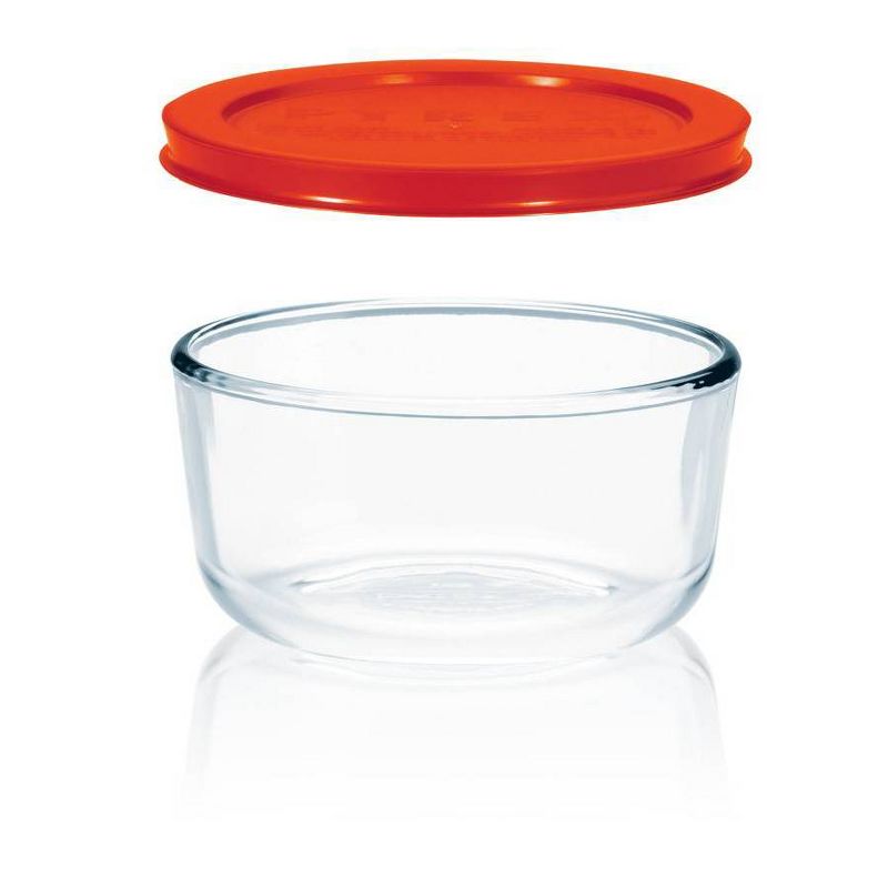 Pyrex 2 Cup 6pc Round Glass Food Storage Value Pack Red, 2 of 4