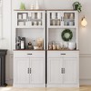 Whizmax Kitchen Pantry Cabinet with Microwave Stand, 71”Freestanding Tall Kitchen Cabinet with Doors and Shelves,Hutch Cabinet for Kitchen,Dining Room - 2 of 4