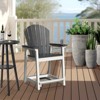 Syemin Patio Accent Chairs, Outdoor Tall Adirondack Chair with High Back, Widened Arms for Backyard, Garden, Yard, Gray, 27.95"*24"*45" - 2 of 4