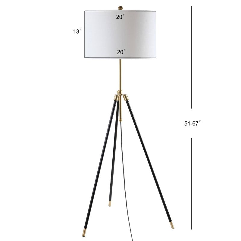 67&#34; Adjustable Metal Lucius Floor Lamp (Includes LED Light Bulb) Black - JONATHAN Y, 5 of 6