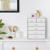 Sorbus 6 Drawer Makeup Organizer Case - Storage for Vanity, Bathroom, Dorm, Closet, and more -Large, 2 Small Drawers - 3 of 4