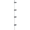 VidaXL 4-Tier Telescopic Shower Corner Shelf Silver Aluminum - 2 of 4