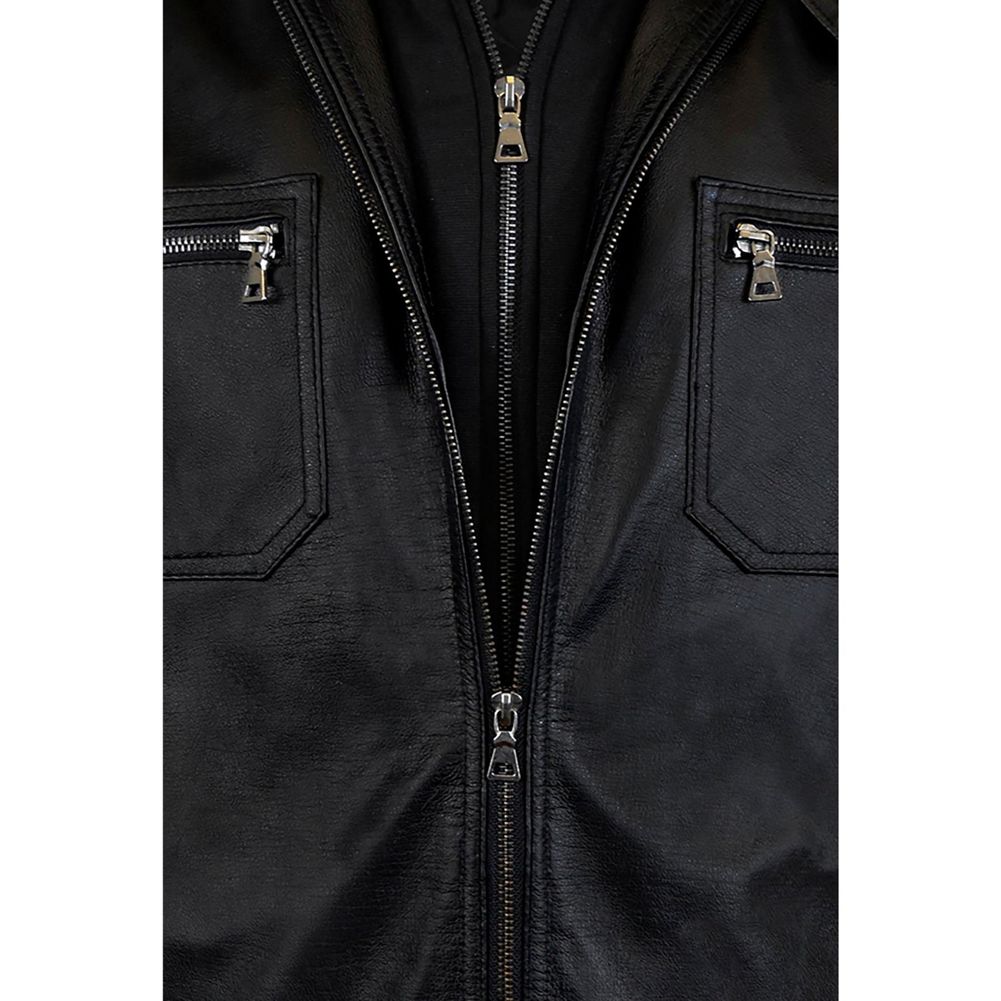 Мужская куртка Victory Outfitters Genuine Leather Hooded Racing Jacket Brown, цвет: Коричневый — фото 4