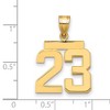 Black Bow Jewelry 14k Yellow Gold, Athletic Collection Medium Polished Number 23 Pendant - 3 of 4