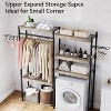 Double Row Over Washer and Dryer Shelves, 5 Tiers Laundry Room Storage and Organizer Standing Shelf, Heavy Duty Freestanding Clothes Drying Rack - 4 of 4
