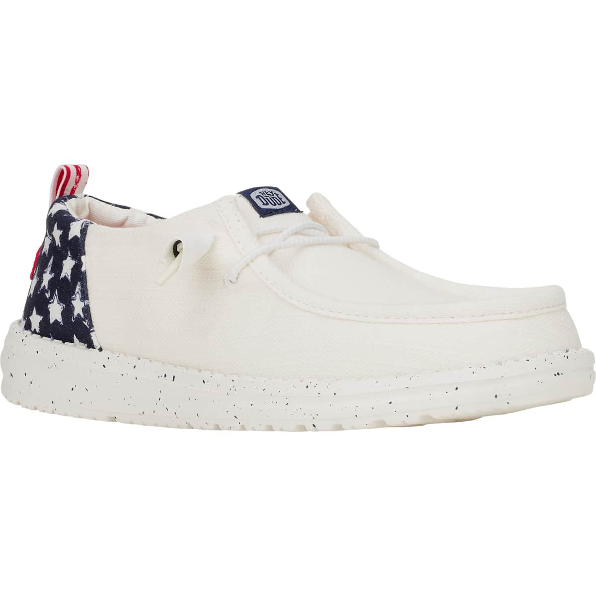 Обувь HEYDUDE Women Wendy Funk Americana Stars, 4thof July Patriotic Shoes , White/Navy Blazer, 6 — фото 5