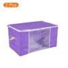 Unique Bargains Foldable Clothes Storage Bins Closet Organizers with Reinforced Handles Blankets Bedding - image 3 of 4