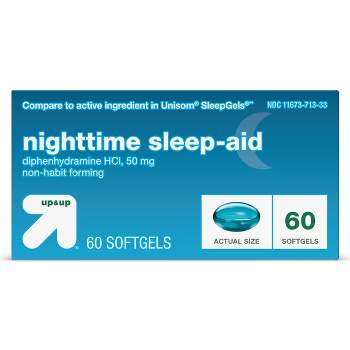 Diphenhydramine HCl Maximum Strength Nighttime Sleep Aid Softgels - 60ct - up & up™