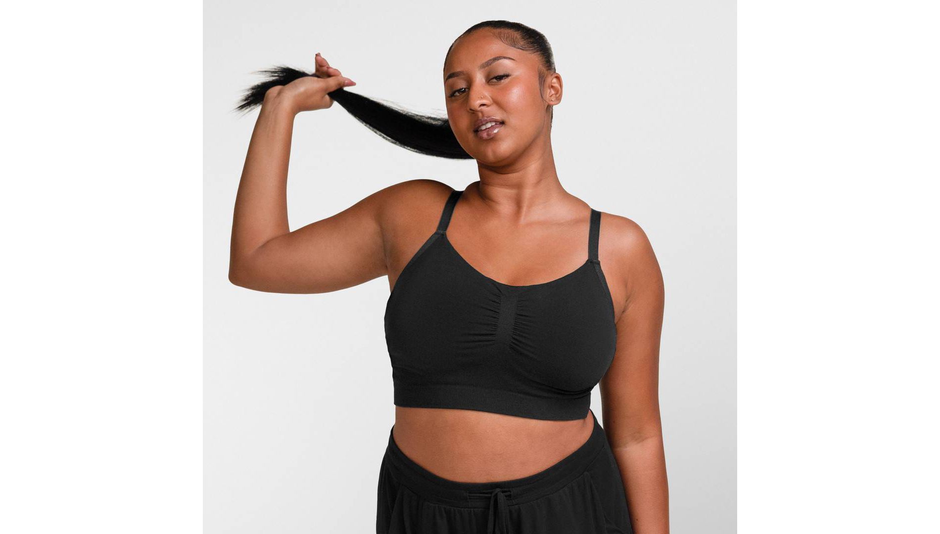 kindred by Kindred Bravely Women's Hands-Free Pumping Lounge & Sleep Bra - Black L