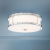 Minka Lavery Modern Ceiling Light Flush Mount Fixture 15 1/2" Chrome LED Etched Opal Glass Shade for Bedroom Kitchen Hallway House - 2 of 3