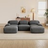 Aukfa Modular Corduroy Sectional Sofa with Ergonomic Support - Pet Friendly, Easy Assembly, Non-Slip Base Design - 2 of 4