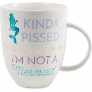 Pavilion Gift Company - Kinda Pissed - 24 oz Pierced Porcelain Cup - Drinkware - 1 of 4
