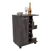 Vynxaria Stylish Bar Cart with Wine Rack, Locking Casters, and Spacious Storage - 2 of 4