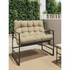 Patio Bench with Cushion Taupe 44.5" Steel - 3 of 4