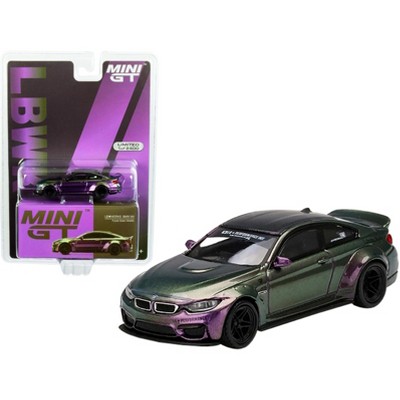 BMW M4 LB Works Purple Green Metallic w/ Carbon Top Limited Edition to 2400 pcs 1/64 Diecast Model Car by True Scale Miniatures