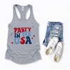 Simply Sage Market Women's Party In The USA Retro Face Racerback Tank - 3 of 4