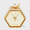 14K Gold Dipped Cubic Zirconia Rondelle Initial Necklace - A New Day™ Gold - 3 of 4