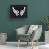 Tom Quartermaine 'Black and White Angel Wings on Black up' Canvas Art - 4 of 4