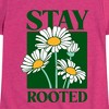 Girls' - Instant Message - Daisies Stay Rooted Fitted Short Sleeve Graphic T-Shirt - 2 of 4