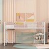 NicBex Twin Bunk Bed with Rolling Desk Metal Bed Frame with Shelves, Ladder and Full Length Guardrail for Bedroom, Dorm, No Box Spring Required - 2 of 4