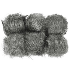 Unique Bargains Fluffy Soft Elastic Faux Fur Pom Poms for Hats DIY Scarves Gloves 6 Pcs - 1 of 4