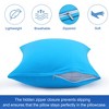 PiccoCasa Breathable Soft Comfortable Sold Cotton Zippered Pillowcases 2 Pcs - 3 of 4