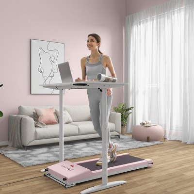 HFYee Walking Pad Treadmill 264 LB Capacity with LED Display and 2.5HP Silent Motor, Portable Under Desk Treadmill for Home