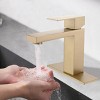 ChicFurnit Bathroom Sink Faucets Modern Waterfall Single Handle Faucet Single Hole Sink Faucet for Bathroom Vanity, Gold, 13.82"*7.72"*2.91" - 3 of 4
