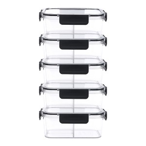 REGALWOVEN Leakproof Good-Grade Plastic Airtight Multi-Use Food Container 5 Pcs - 1 of 4