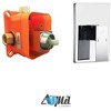 KubeBath Aqua Piazza Chrome  Shower Set with 8Inch Square Rain Shower - 2 of 4