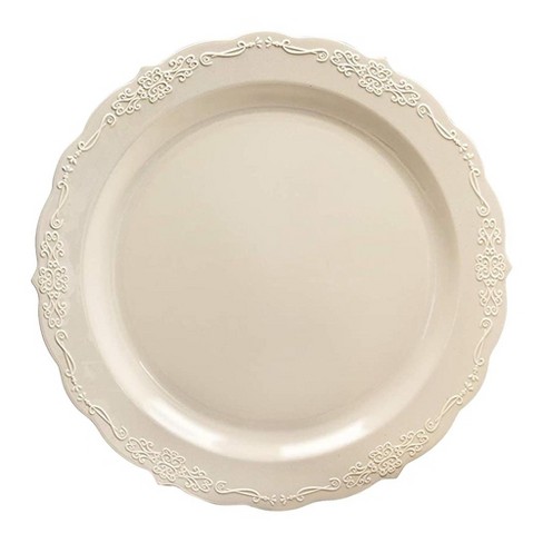 7.5 White Disposable Plastic Plates Salad Dessert 