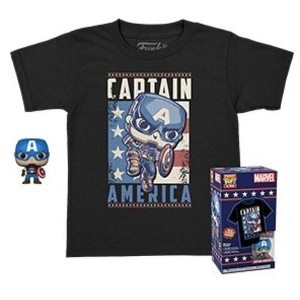 Funko - FUNKO POCKET POP! & TEE: Marvel - Captain America - M (KD) - 1 of 4